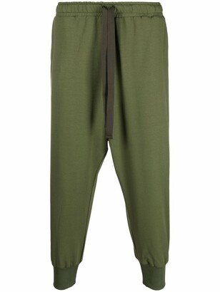 Drawstring-Waist Cropped Trousers-AC