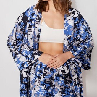 ANJUM KHAN Oasis Printed Kimono Robe