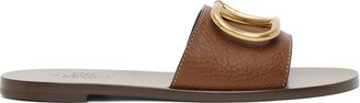 Brown VLogo Sandals