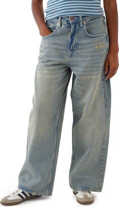 Jaya Distressed Baggy Low Rise Wide Leg Jeans