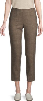 Cropped Wool-Blend Trousers