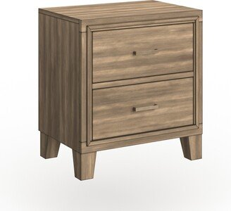 Malt Contemporary Grey Solid Wood 1-Drawer Nightstand