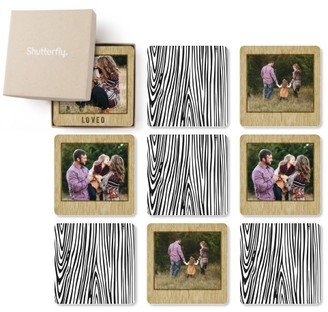 Memory Games: Rustic Frame Memory Game, Glossy, Brown