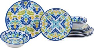 Martinique Melamine Dinnerware, 12-Pc. Set