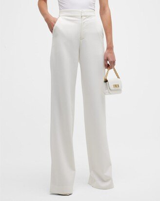 Chelsea Mid-Rise Wide Straight Trousers