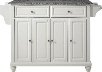 Cambridge Solid Granite Top Kitchen Island - White