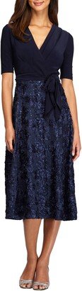 Embellished Surplice Cocktail Dress