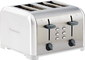 4-Slice, Dual Controls, Wide Slot - White Stainless Steel