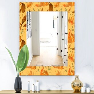 Designart 'Yellow Moods 3' Modern Mirror - Vanity Printed Mirror