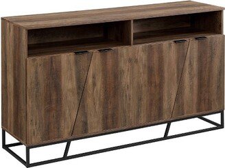 58 4 Door Contemporary Storage Console Sideboard - Saracina Home