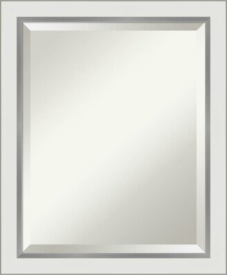 Eva Silver-tone Framed Bathroom Vanity Wall Mirror, 19.12 x 23.12