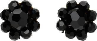 Black Daisy Stud Earrings