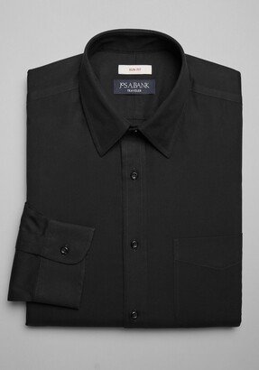 Men's Traveler Collection Slim Fit Solid Dress Shirt-AB