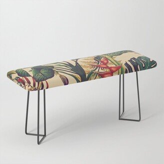 Vintage Tropical Flora (green) Benches