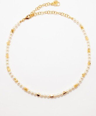 Rockstud Faux-pearl Necklace