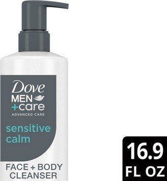 Dove Men+Care Advanced Care Sensitive Skin Calm Face & Body Wash - Scented - 16.9 fl oz