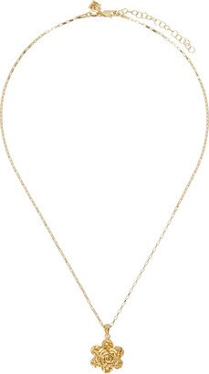 Veneda Carter Gold Floral Pendant Necklace