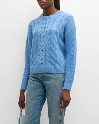 Cashmere Cable-Knit Crewneck Sweater