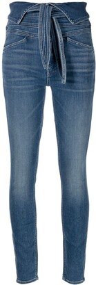 The Triple Stack tie-waist skinny jeans