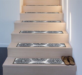 Modern Floral Circles Non-Slip Stair Treads
