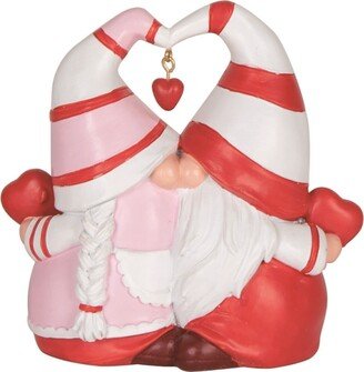 Resin 5 White Valentines Love Me Gnome Couple Figurine - N/A