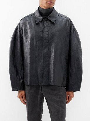 Le17septembre Homme Blouson-sleeve Oversized Faux-leather Jacket