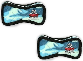 Tuffy Jr Bone2 Camo Blue, 2-Pack Dog Toys