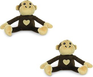 Mighty Jr Safari Monkey Brown, 2-Pack Dog Toys