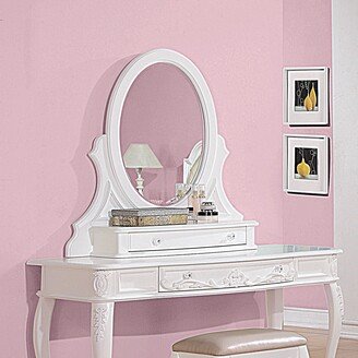 Furniture Caroline White Vanity Mirror