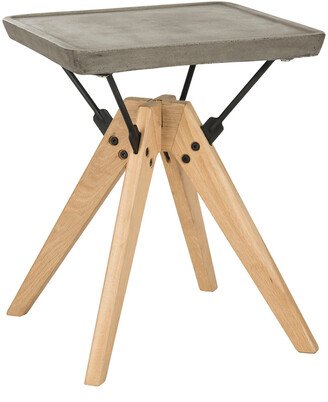 Marcio Indoor/Outdoor Modern Concrete 19.69In Side Table