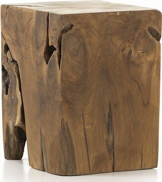 Four Hands Teak Root Square Stool