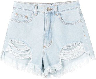 LUIZA BOTTO Raw-Cut Denim Shorts