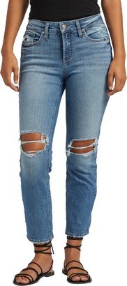 Women's Suki Mid Rise Straight Leg Crop Jeans