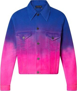 Cropped Gradient Denim Jacket