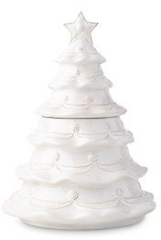 Berry & Thread Whitewash Christmas Tree Cookie Jar