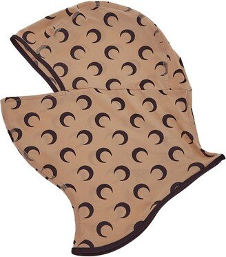 Crescent Moon-Printed Strech Balaclava