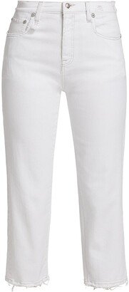 Shelley Slim-Fit Raw-Hem Jeans