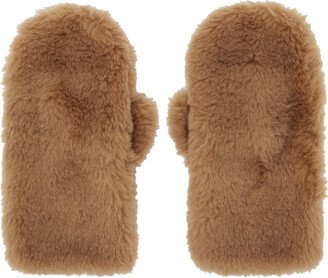 Brown Shearling Mittens