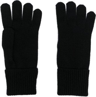 Logo-Patch Cashmere Gloves