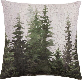 Bear Panels Tree Decorative Pillow, 18 x 18