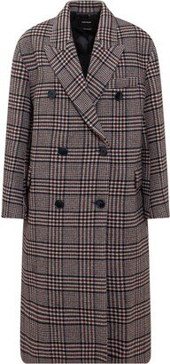 Houndstooth Double-Breasted Coat-AD