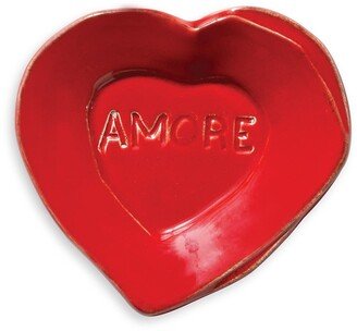 Lastra Heart Mini Amore Stoneware Plate-AA