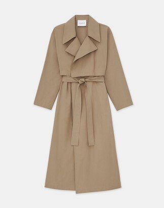 Lightweight Cotton Twill Convertible Trench Coat