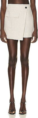 Cargo Wrap Mini Skirt in Neutral