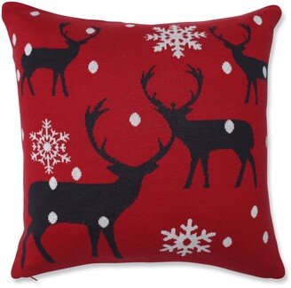 Pillow Perfect Bucks in Snow 18-inch Throw Pillow