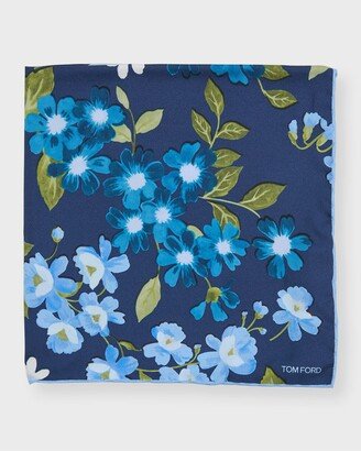 Men's Floral Silk Pocket Square