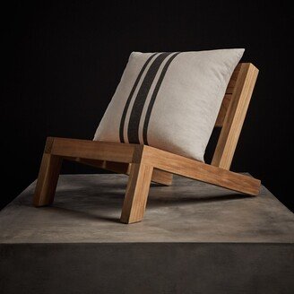 Patio Striped Linen Euro Pillow-AA