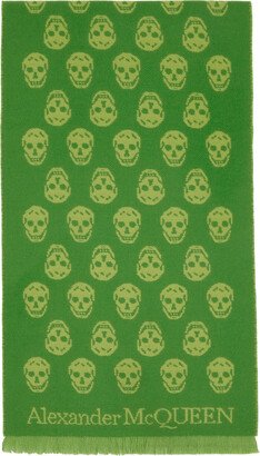 Reversible Green Skull Scarf