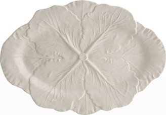 Cabbage 15 Oval Platter, Beige