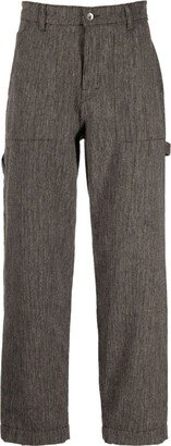 Wool-Blend Straight-Leg Trousers